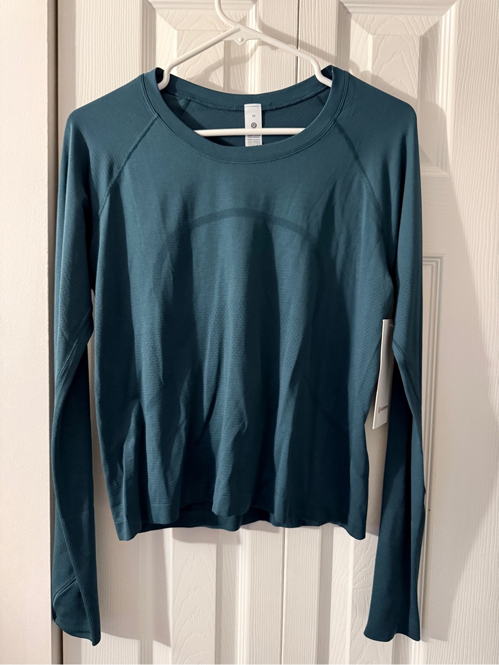 Teal LS Lululemon Scult shirt